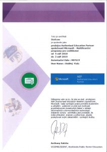 Certifikovaný prodejce AEC Microsoft Brno